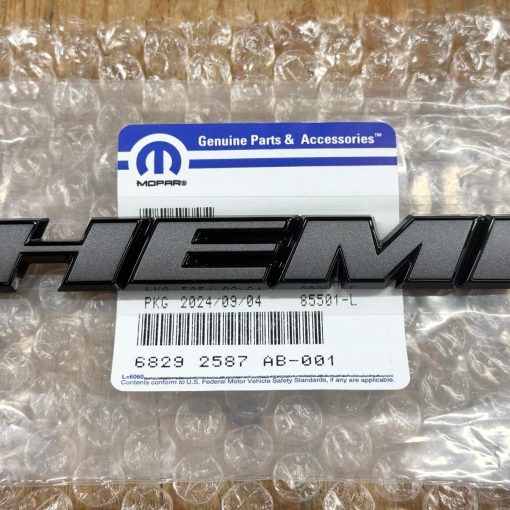 HEMI FENDER EMBLEM for 15-23 DODGE CHALLENGER CHARGER DARK GRAY BLACK OEM MOPAR