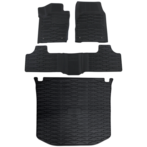 Rubber Slush Mats & Cargo Tray Set for 2013-2015 Jeep Grand Cherokee OEM MOPAR