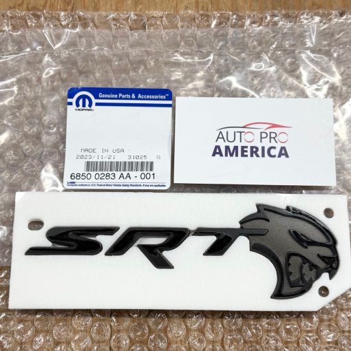 SRT HELLCAT EMBLEM DECKLID FOR 17-2025 DODGE CHARGER BLACK OEM MOPAR 68500283AA
