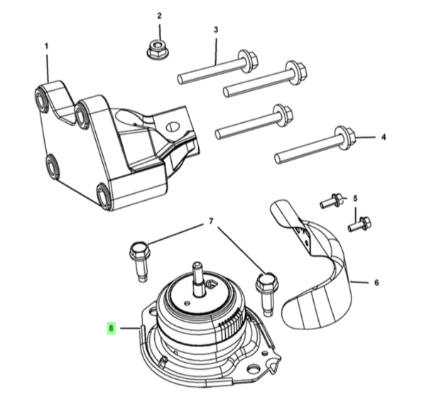 MOPAR 2011-2025 DURANGO GRAND CHEROKEE 3.6L LH & RH ENGINE MOUNTS SET