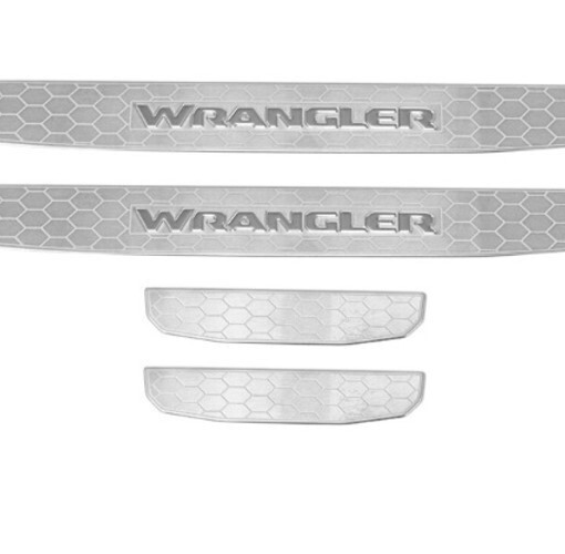 18-2026 Jeep Wrangler Front & Rear SET Stainless Steel Sill Guards Kit MOPAR OEM