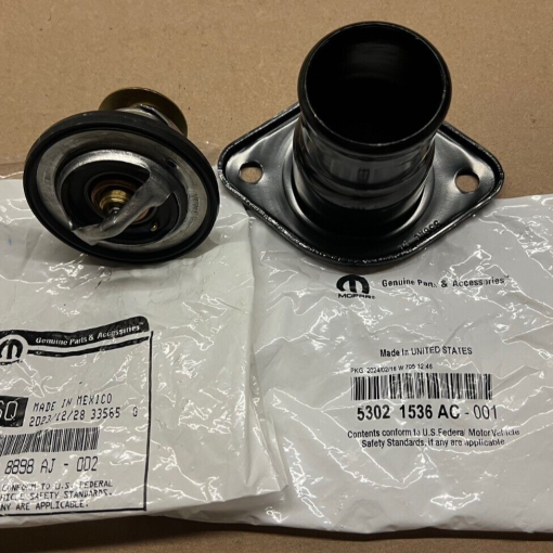 5.7L 6.4L THERMOSTAT & HOUSING 2004-2026 CHRYSLER DODGE JEEP OEM MOPAR SET NEW