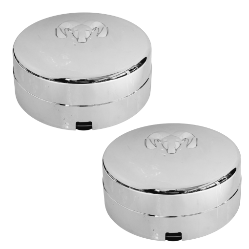 CHROME WHEEL CENTER CAPS FOR 2003-2018 DODGE RAM 3500 DUALLY REAR SET OEM MOPAR