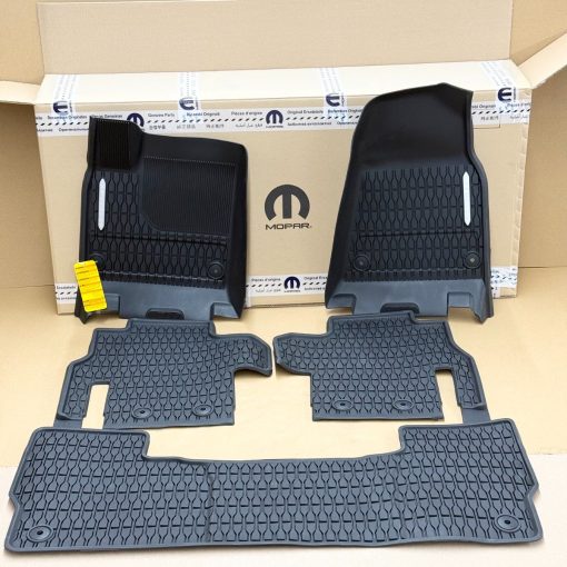 ALL WEATHER RUBBER FLOOR & CARGO MATS for 22-2025 WAGONEER OEM MOPAR 82216634AA