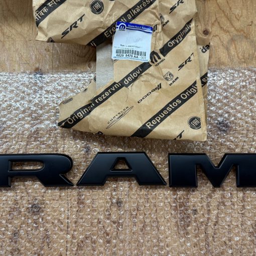 FRONT GRILLE EMBLEM for 2019-2024 RAM 1500 MATTE BLACK 68298470AA OEM MOPAR NEW