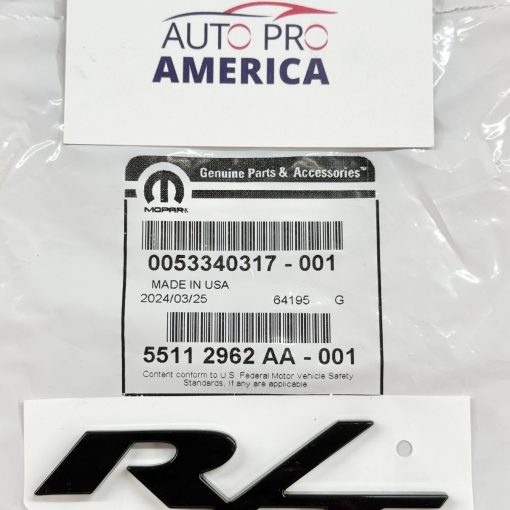 BLACK R/T EMBLEM for 2006-2026 DODGE DURANGO MOPAR OEM GENUINE 55112962AA