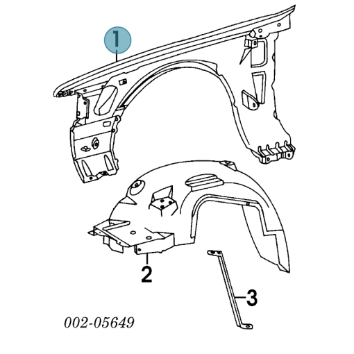 GENUINE FORD 1992-93-1994 Ford CROWN VICTORIA RH PASSENGER FENDER F2AZ16006A OEM
