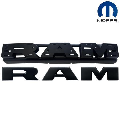 2019-2024 RAM 1500 EMBLEM BACK PLATE With RAM EMBLEM LETTERS OEM MOPAR SET NEW