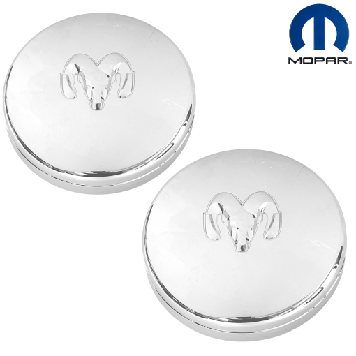 FRONT WHEEL CENTER HUB CAPS 2003-2018 Dodge Ram 1500 2500 Dually MOPAR OEM SET