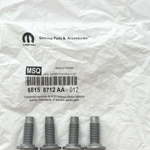 Bracket Bolts Front or Rear Bumper RAM 1500 2500 3500 68158712AA 4pcs MOPAR OEM