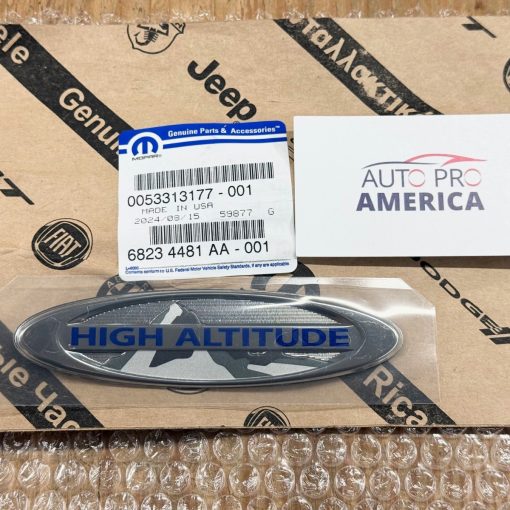 HIGH ALTITUDE LIFT GATE EMBLEM 14-2017 JEEP COMPASS PATRIOT OEM 68234481AA MOPAR