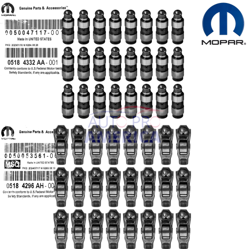 3.6L ROCKER ARMS & VALVE LIFTERS KIT 11-24 JEEP DODGE CHRYSLER 48PCS OEM MOPAR
