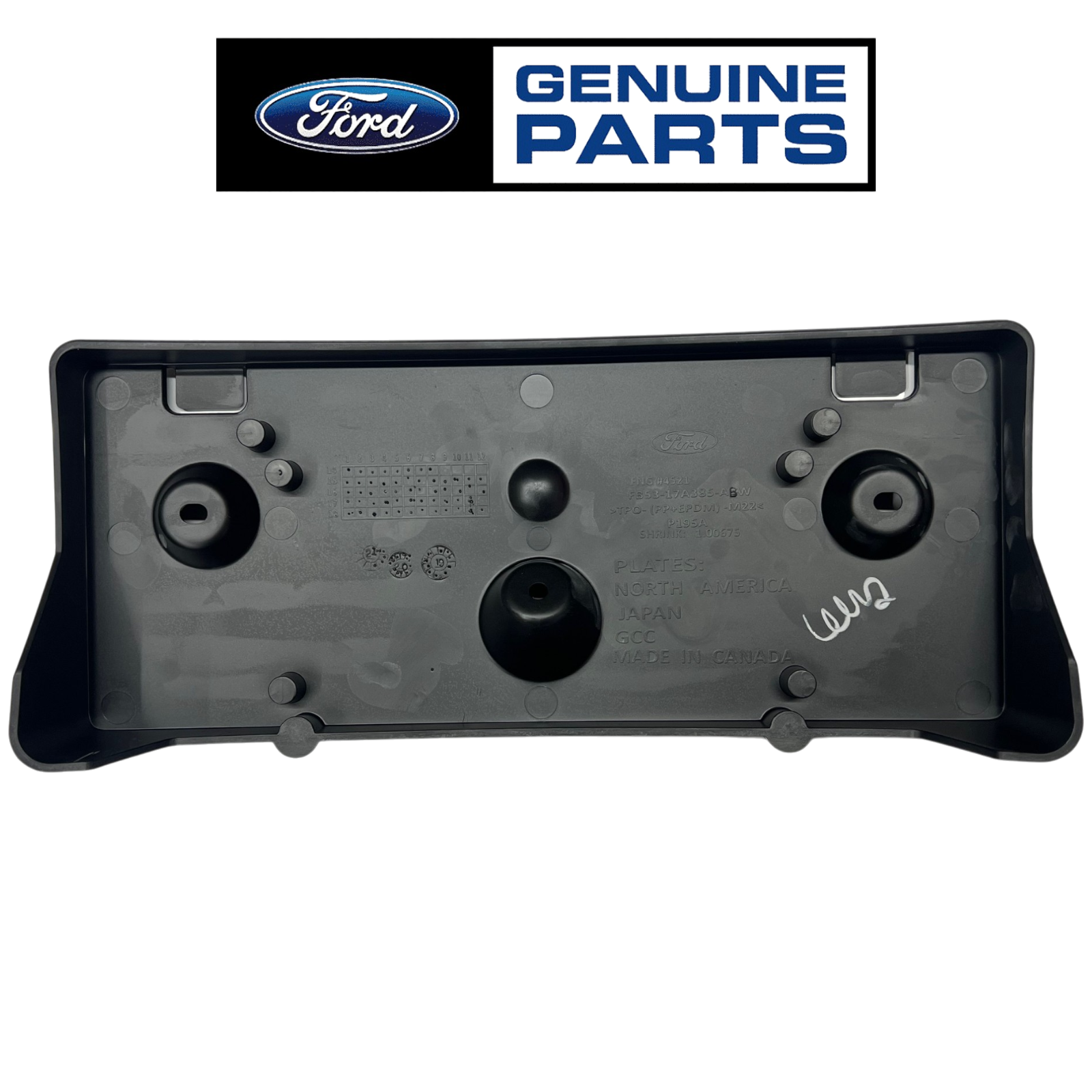Front License Plate Mounting Bracket for 16-2017 Ford Explorer Black GENUINE OEM