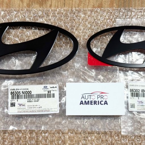 GENUINE MATTE BLACK FRONT & REAR EMBLEM SET for HYUNDAI IONIQ 5 2021-2025 OEM