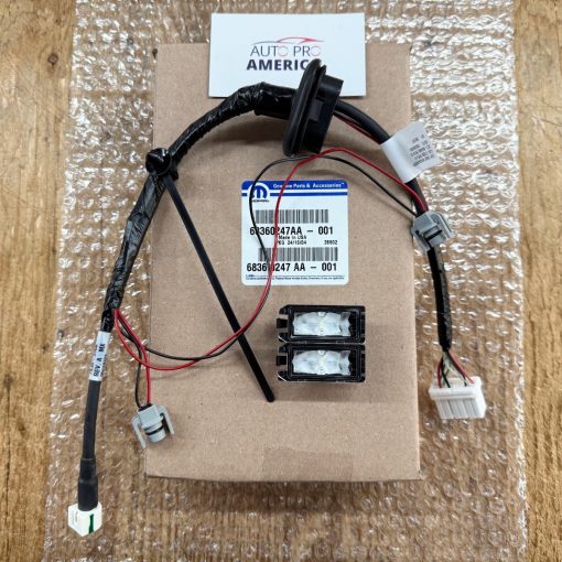 14-16 GRAND CHEROKEE LICENSE PLATE LAMP WIRING HARNESS REAR OEM MOPAR 68360247AA