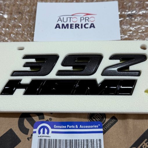 BLACK "392 HEMI" Emblem Badge Fender Mopar Dodge Chrysler Genuine OEM 68216931AA