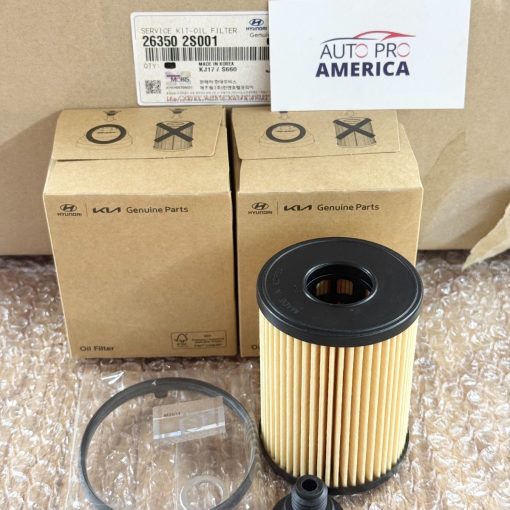 2PC GENUINE OEM OIL FILTERS for 2020-2026 HYUNDAI KIA VEHICLES w 2.5L 263502S001