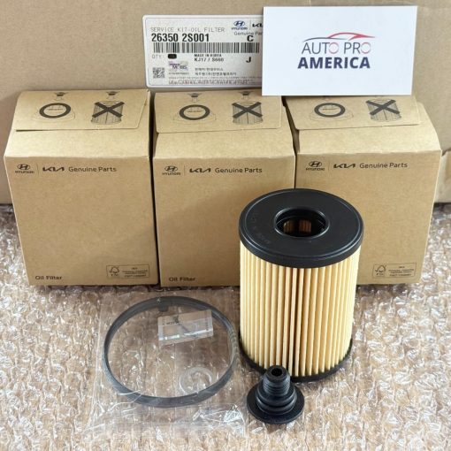3PC GENUINE OEM OIL FILTER for 2020-2026 HYUNDAI KIA VEHICLES w 2.5L 263502S001