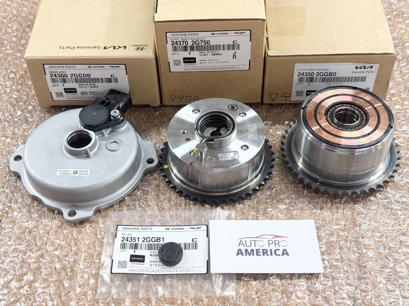 GENUINE INTAKE - EXHAUST CVVT & CAPS for HYUNDAI KIA ELANTRA GENESIS