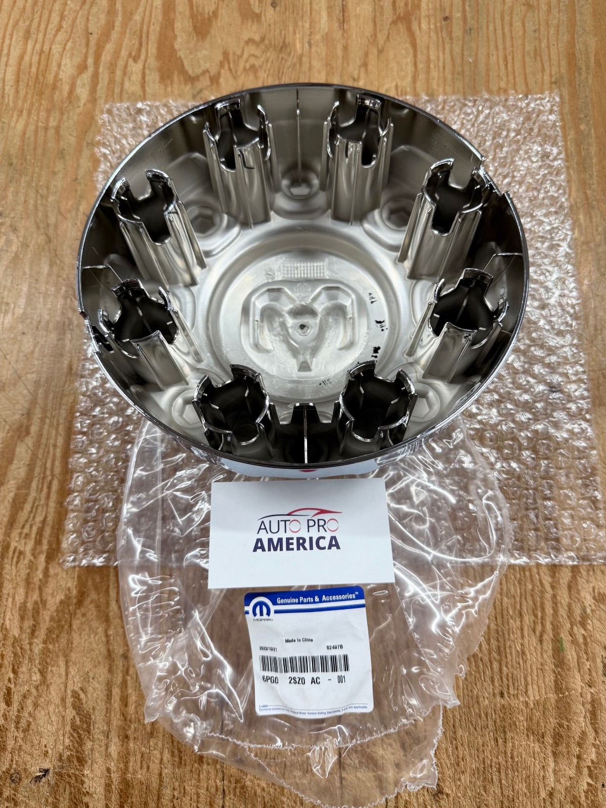 19-26 RAM 2500 3500 CHROME HUB CAPS 18" WHEELS 6PG02SZ0AC SET OEM