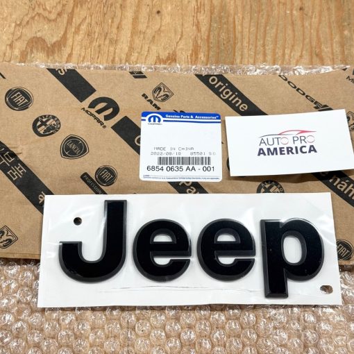 FRONT FENDER EMBLEM MATTE BLACK 2021-2026 JEEP GLADIATOR WRANGLER OEM MOPAR