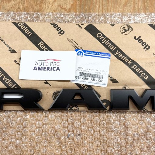 Front Door Emblem BLACK for 2019-2026 Ram 2500 3500 4500 Left or Right OEM MOPAR
