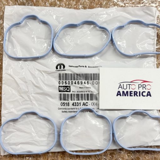 LOWER ​intake Manifold Gaskets JEEP DODGE RAM 3.6L MOPAR 5184331AC​ Set of 6 OEM