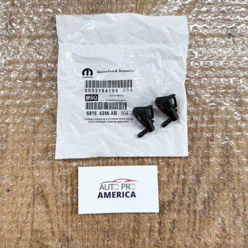 WINDSHIELD WASHER NOZZLES 2013-2018 JEEP WRANGLER MOPAR 2pcs SET OEM 68164356AB