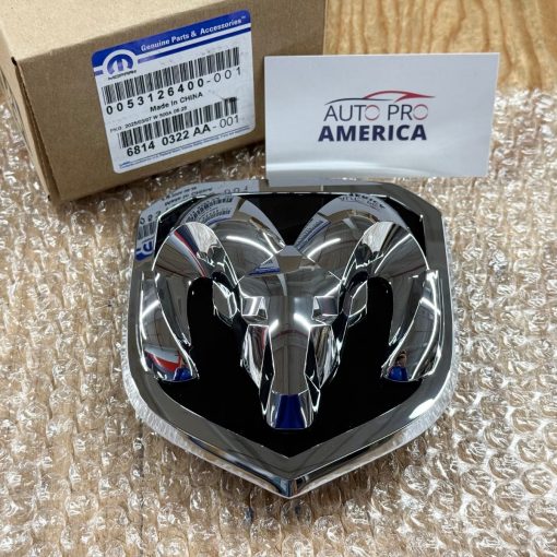 TAILGATE RAMS HEAD EMBLEM CHROME 2013-2024 RAM 1500 2500 3500 / 1500 CLASSIC OEM