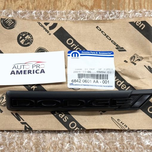 BLACK DODGE FRONT GRILLE EMBLEM NAMEPLATE for 20-23 CHARGER MOPAR OEM 68420601AA