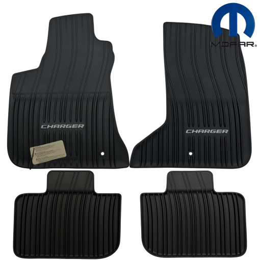 ALL SEASON RUBBER FLOOR SLUSH MATS 2011-2023 Dodge Charger AWD OEM MOPAR SET NEW