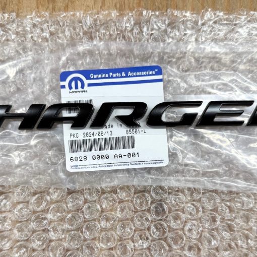 2015-2023 DODGE CHARGER DECKLID EMBLEM NAMEPLATE BLACK OEM MOPAR 68280000AA