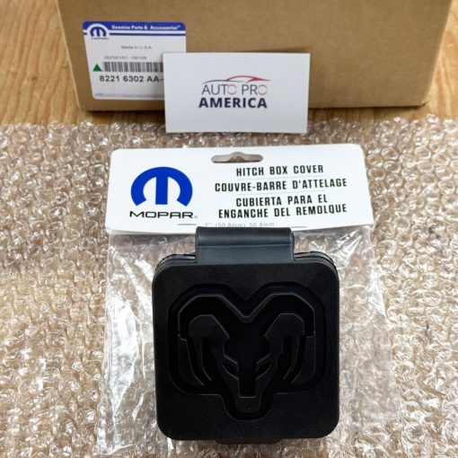 TOW HITCH PLUG COVER RAM LOGO 2020-2024 RAM 1500 (2 INCH) MOPAR OEM 82216302AA