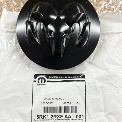 BLACK CENTER CAP for 2014-2018 RAM 2500 3500 GENUINE OEM MOPAR 5RK12RXFAA NEW