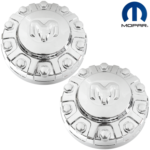 FRONT WHEEL CENTER HUB CAPS 2019-2026 RAM 4500 5500 6PG03SZ0AB SET MOPAR OEM