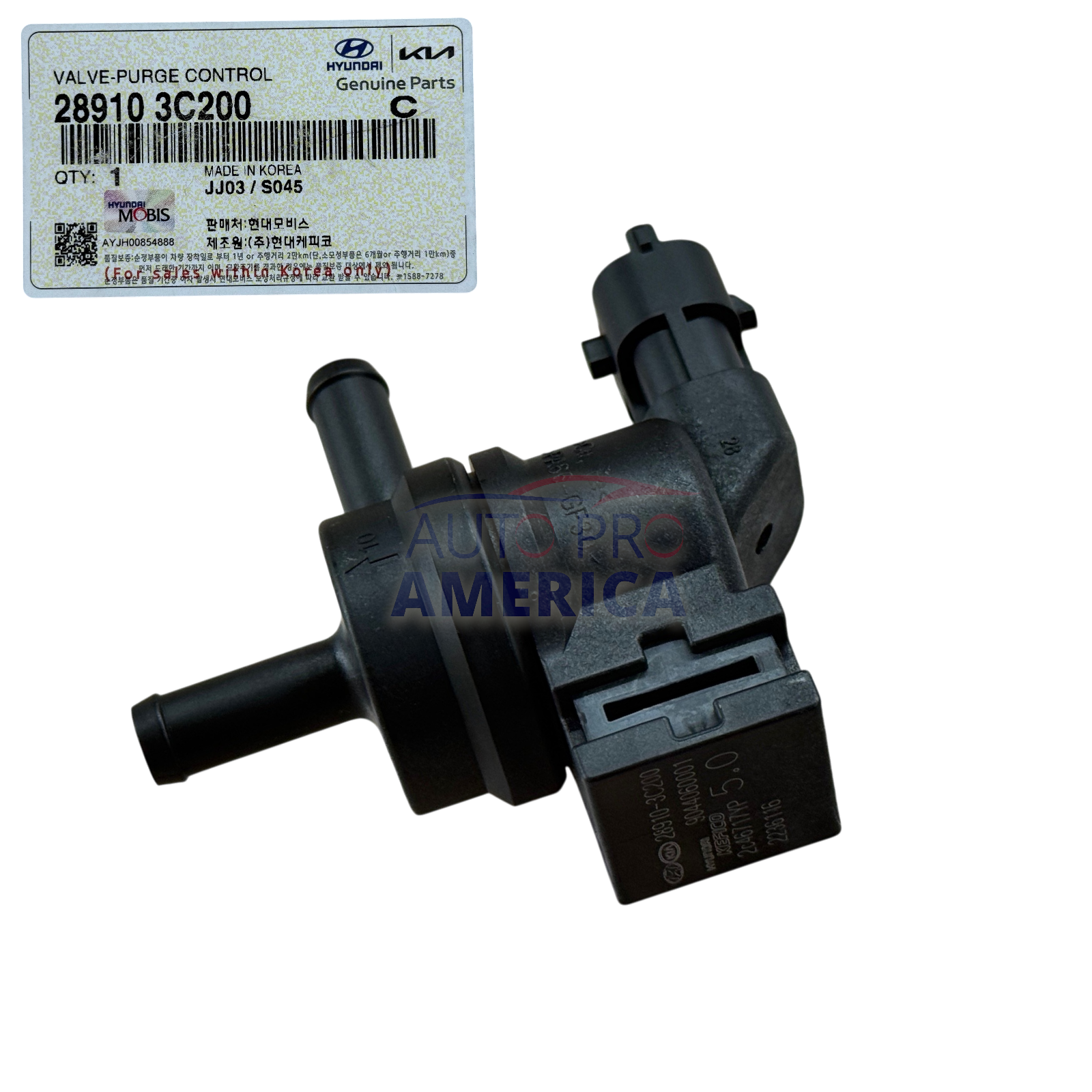 PURGE CONTROL VALVE for 10-25 HYUNDAI KIA 1.6L 3.3L 3.5L 3.8L 289103C200
