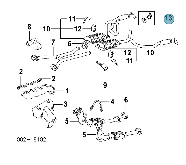 RUBBER HANGERS WITH BRACKET SET 1998-2011 FORD CROWN VICTORIA TOWN CAR MUFFLER