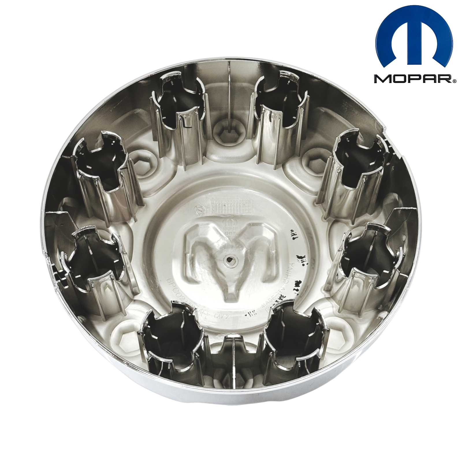 19-26 RAM 2500 3500 CHROME HUB CAPS 18" WHEELS 6PG02SZ0AC SET OEM