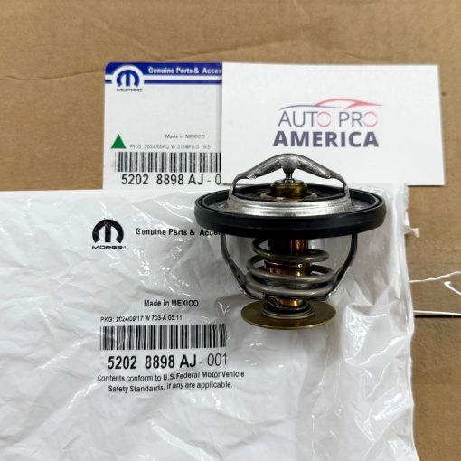 Thermostat 5.7L 6.1L 6.2L 6.4L DODGE RAM CHRYSLER JEEP 52028898AJ MOPAR OEM NEW
