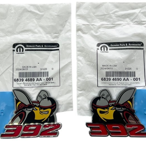 "SCAT PACK 392" FENDER EMBLEM 19-24 DODGE CHALLENGER HEMI NAMEPLATE MOPAR OEM