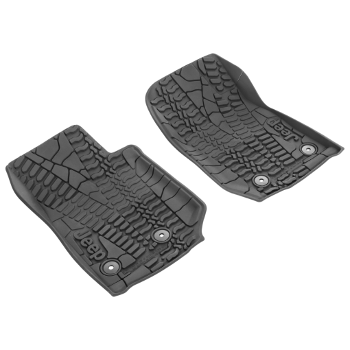 FRONT RUBBER SLUSH MATS for 13-2018 JEEP WRANGLER 2 DOOR RIGHT & LEFT OEM MOPAR