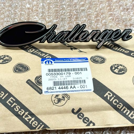 2008-2014 DODGE CHALLENGER CHROME BLACK SCRIPT GRILLE EMBLEM NAMEPLATE MOPAR OEM