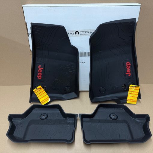 ALL WEATHER MATS SET 2018-2026 JEEP WRANGLER JL BODY STYLE 2-DOOR OEM MOPAR NEW
