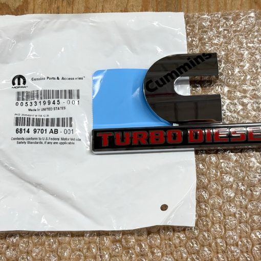 Cummins Turbo Diesel Emblem LH or RH for Ram 2500 3500 4500 OEM MOPAR 68149701AB