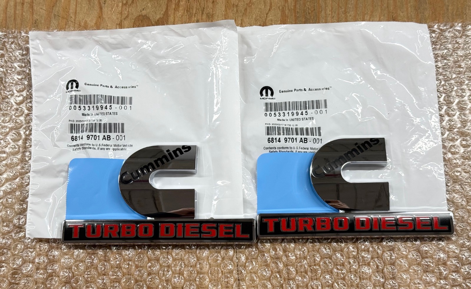 Cummins Turbo Diesel Emblem LH & RH SET for Ram 2500 3500