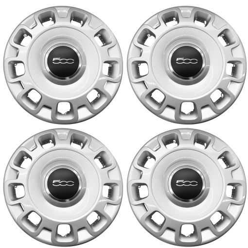 STEEL WHEEL HUB CAPS for 2012-2019 FIAT 500 15" inches 68078420AC 4pcs MOPAR OEM